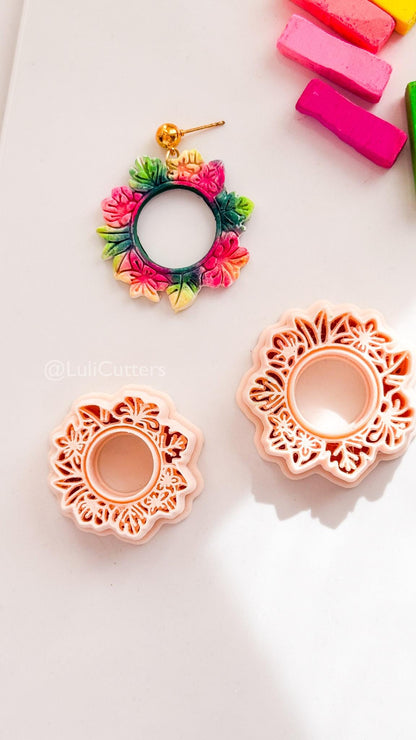 Hawaii floral wreath | Floral Circle Shape for Polymer Clay