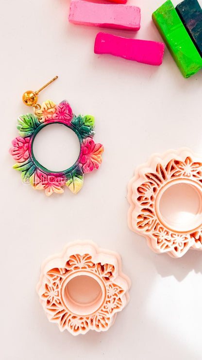 Hawaii floral wreath | Floral Circle Shape for Polymer Clay