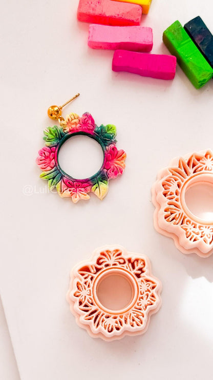 Hawaii floral wreath | Floral Circle Shape for Polymer Clay