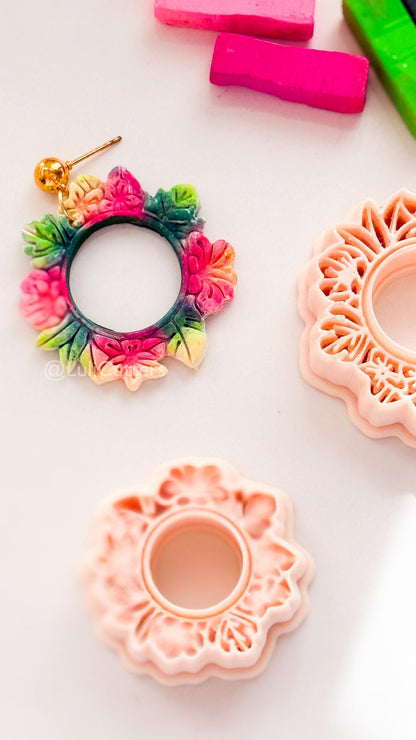 Hawaii floral wreath | Floral Circle Shape for Polymer Clay