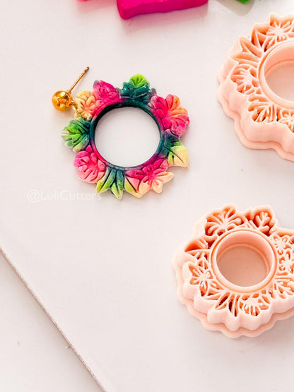 Hawaii floral wreath | Floral Circle Shape for Polymer Clay
