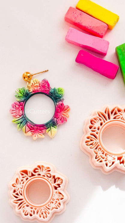 Hawaii floral wreath | Floral Circle Shape for Polymer Clay