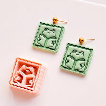 Whimsy Reading Frog Cutter: Charming Bookworm Design for Polymer Clay