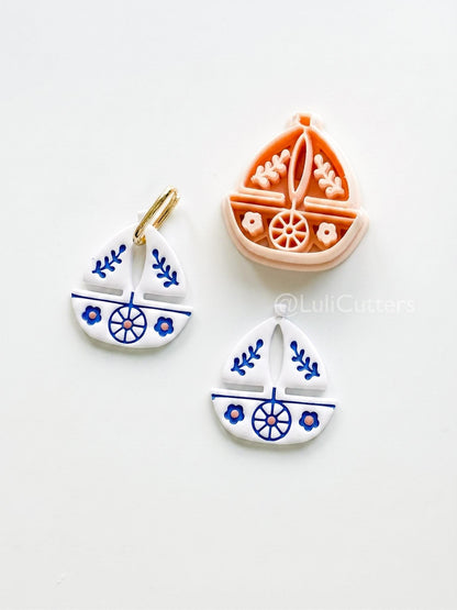 Blossom Boat Cutter: Floral Sailboat Design for Polymer Clay