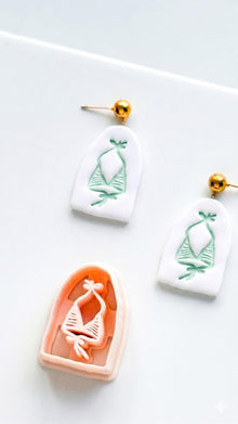 Bikini Top Cutter: Striped Swimsuit Design for Polymer Clay
