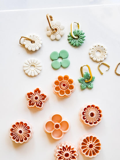 Floral Interchangeable Charm Cutters: Flower Petal Shapes for Polymer Clay
