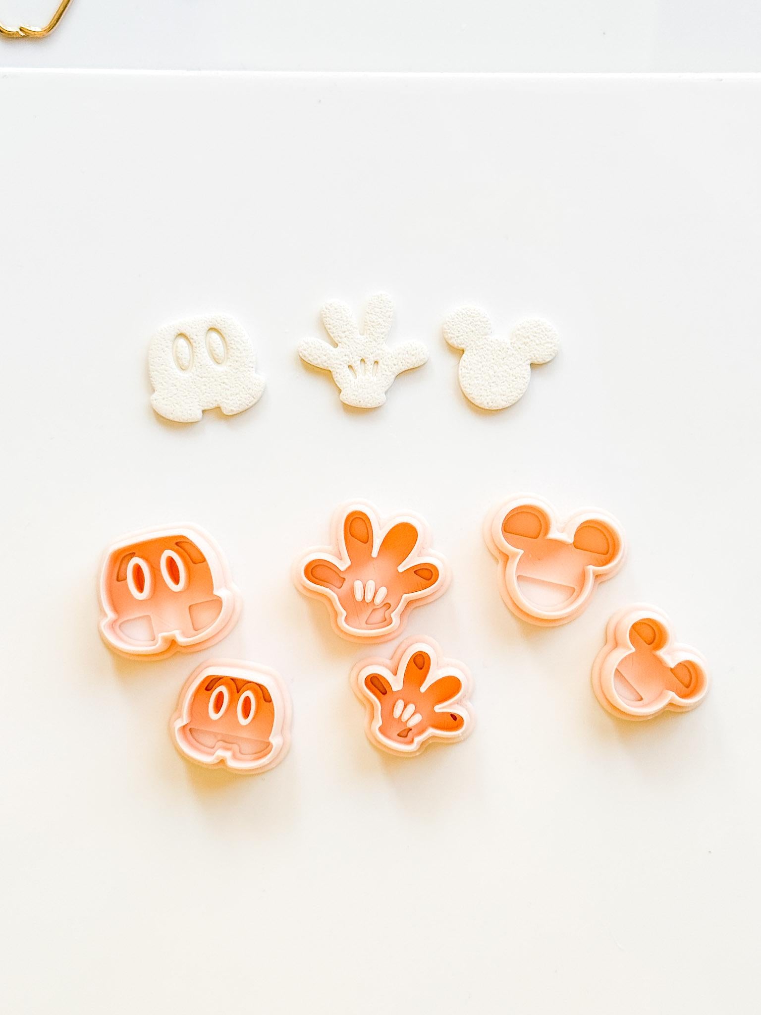 Mouse Stud Cutter: Classic Cartoon Character Shape for Polymer Clay