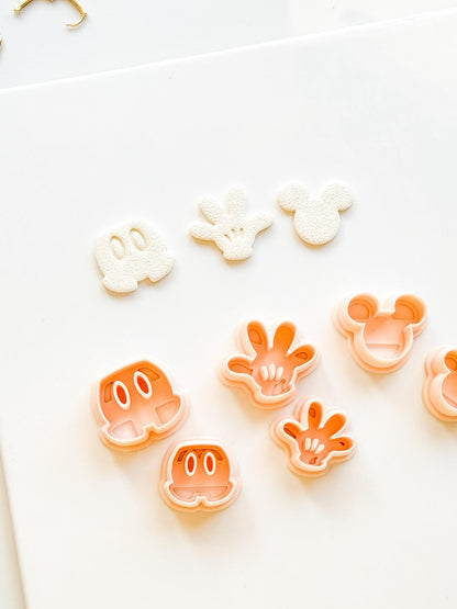 Mouse Stud Cutter: Classic Cartoon Character Shape for Polymer Clay