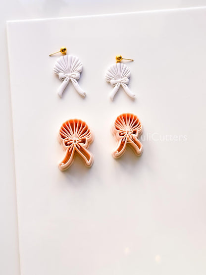 The Sweetheart Shell Cutter: Ribbon-Tied Seashell Shape for Polymer Clay