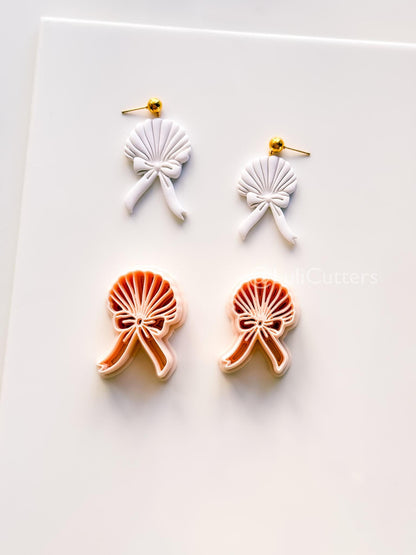 The Sweetheart Shell Cutter: Ribbon-Tied Seashell Shape for Polymer Clay
