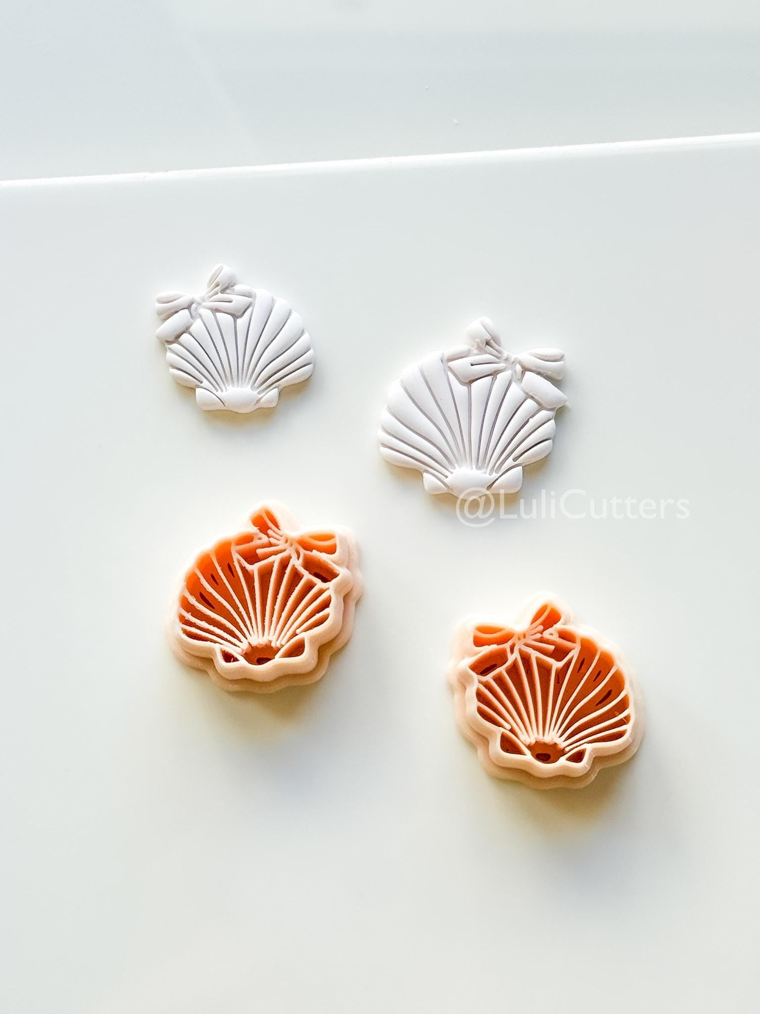 Ocean Belle Cutter: Detailed Scallop Shell Design for Polymer Clay