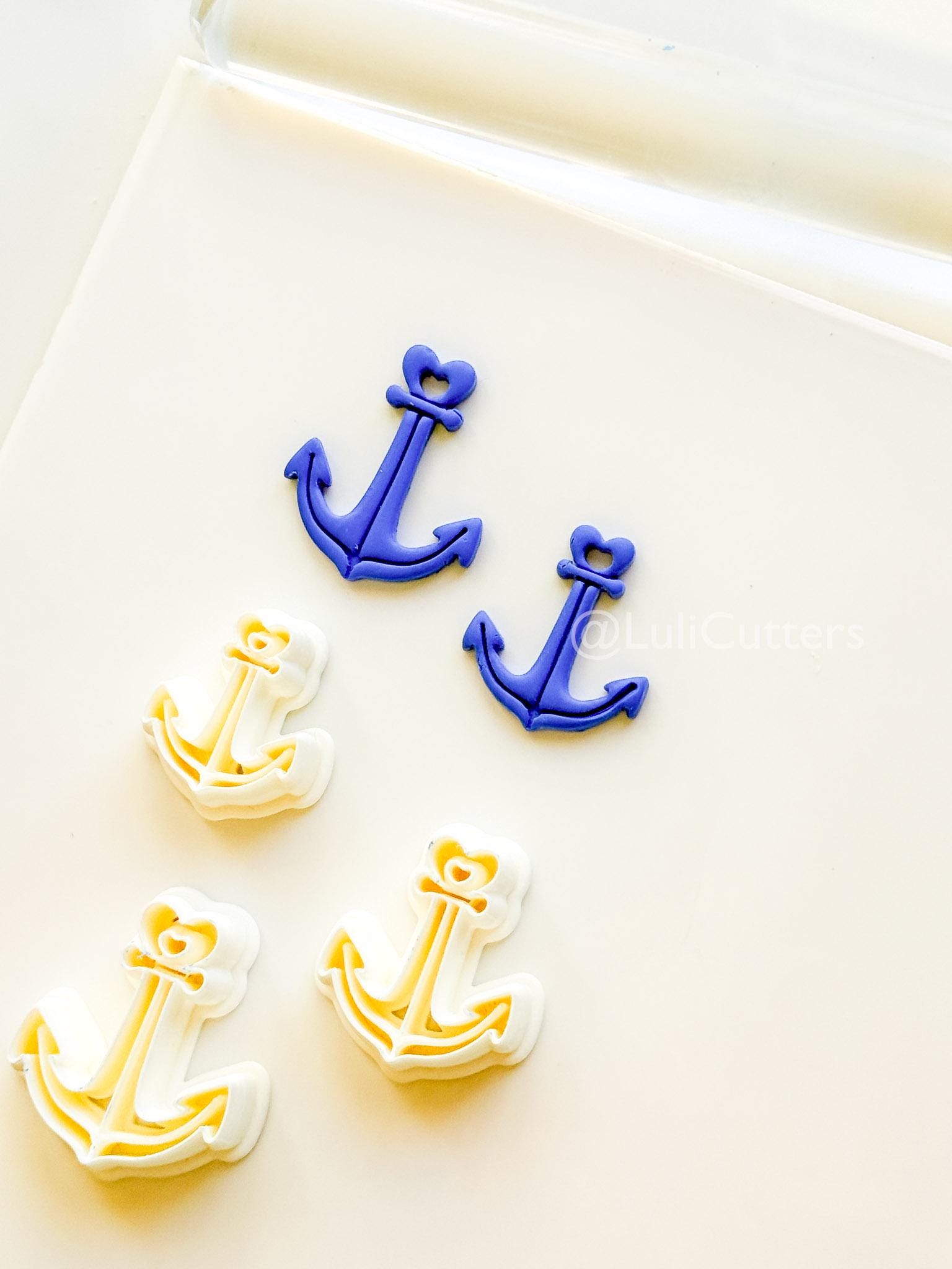 Heart Anchor Cutter: Romantic Nautical Shape for Polymer Clay