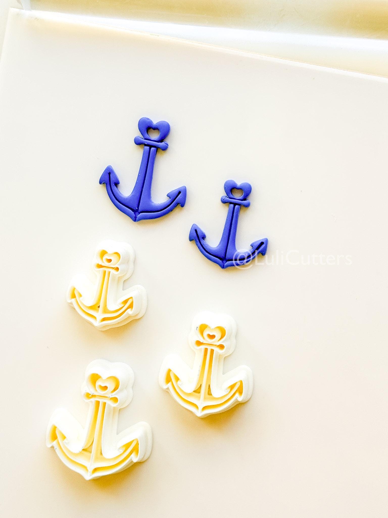 Heart Anchor Cutter: Romantic Nautical Shape for Polymer Clay