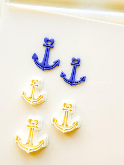 Heart Anchor Cutter: Romantic Nautical Shape for Polymer Clay