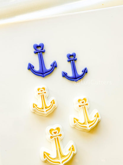 Heart Anchor Cutter: Romantic Nautical Shape for Polymer Clay