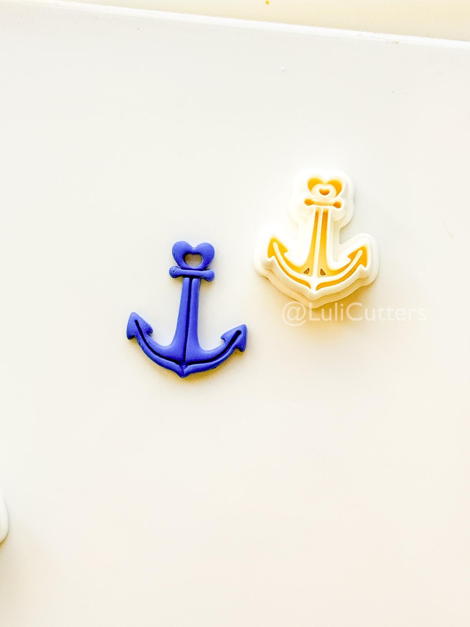 Heart Anchor Cutter: Romantic Nautical Shape for Polymer Clay