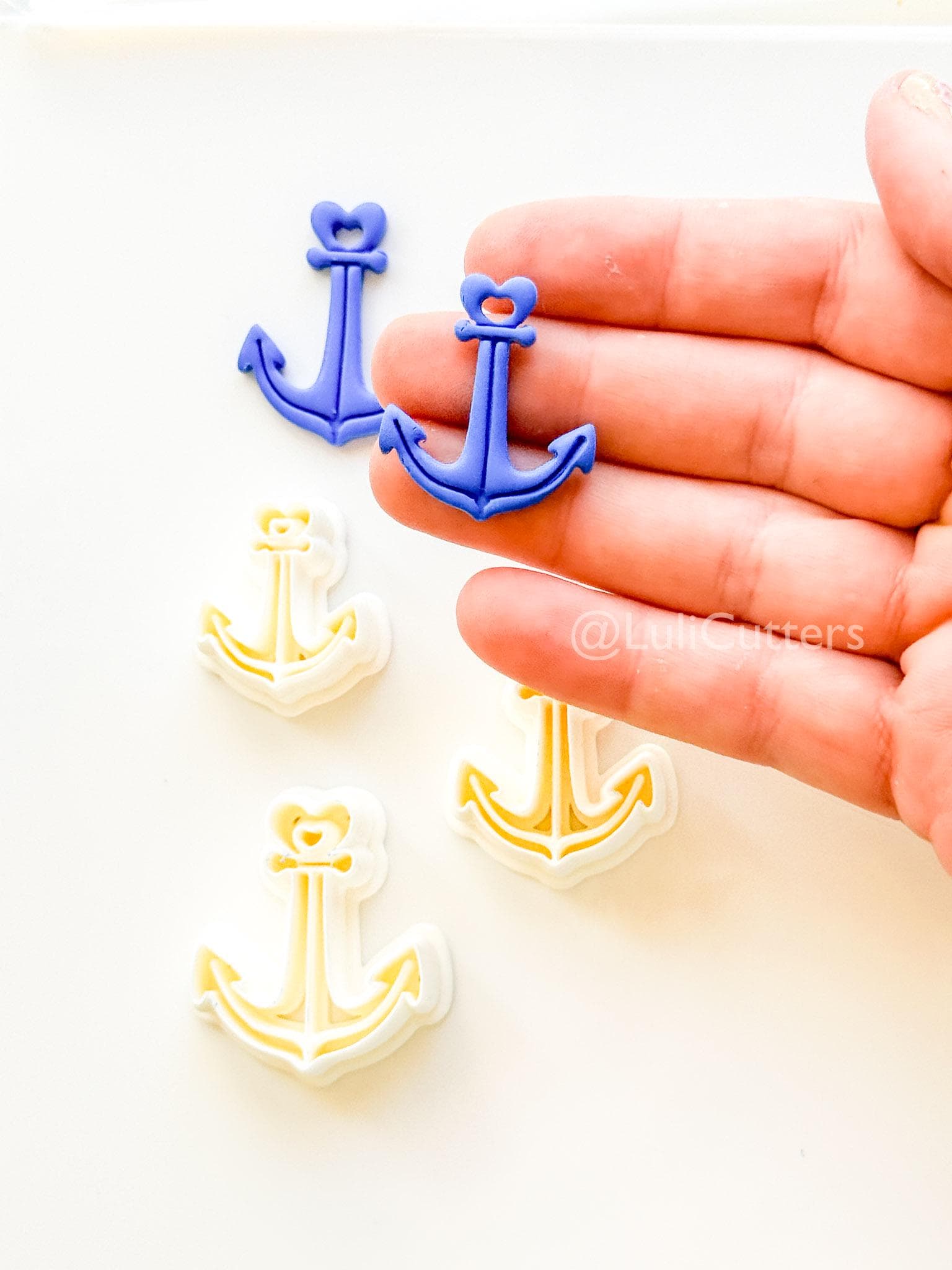 Heart Anchor Cutter: Romantic Nautical Shape for Polymer Clay
