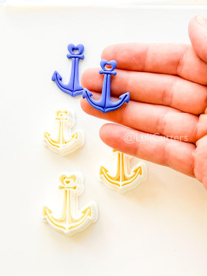 Heart Anchor Cutter: Romantic Nautical Shape for Polymer Clay