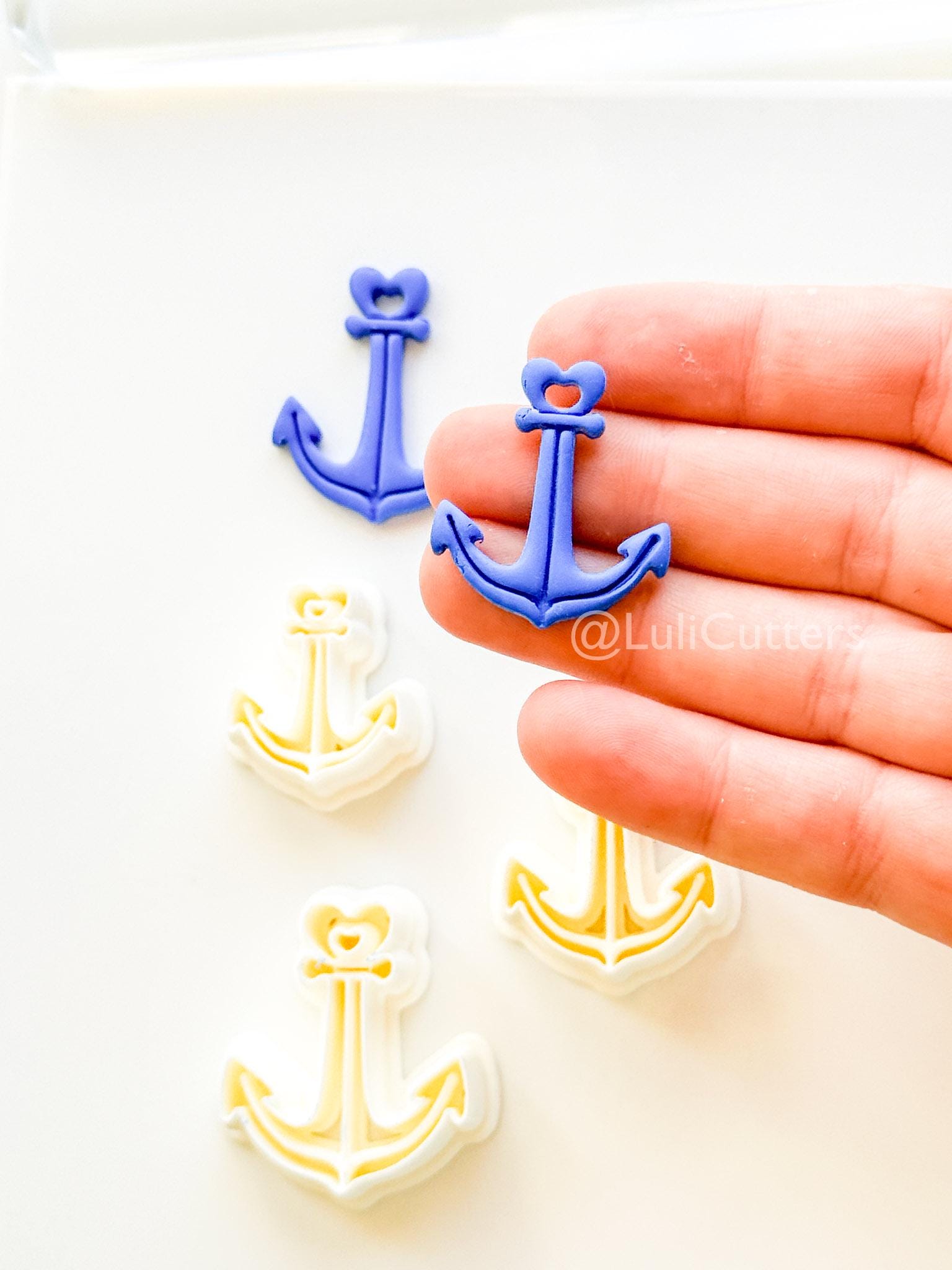 Heart Anchor Cutter: Romantic Nautical Shape for Polymer Clay