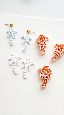 Floral Palm Tree Cutter: Flower Accented Frond Design for Polymer Clay