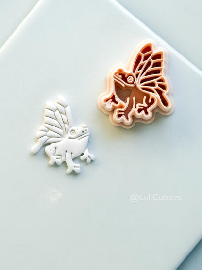 Whimsy Fairy Frog Cutter: Winged Frog Character Shape for Polymer Clay