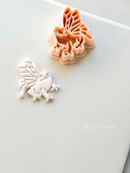 Whimsy Fairy Frog Cutter: Winged Frog Character Shape for Polymer Clay