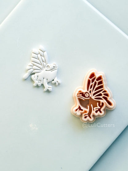 Whimsy Fairy Frog Cutter: Winged Frog Character Shape for Polymer Clay
