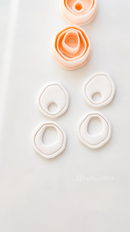 Pebble Double Cutter: Organic Oval Duo Shapes for Polymer Clay