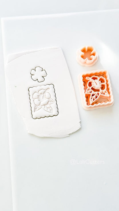Hibiscus Scalloped Cutter: Detailed Flower & Geometric Shapes for Polymer Clay