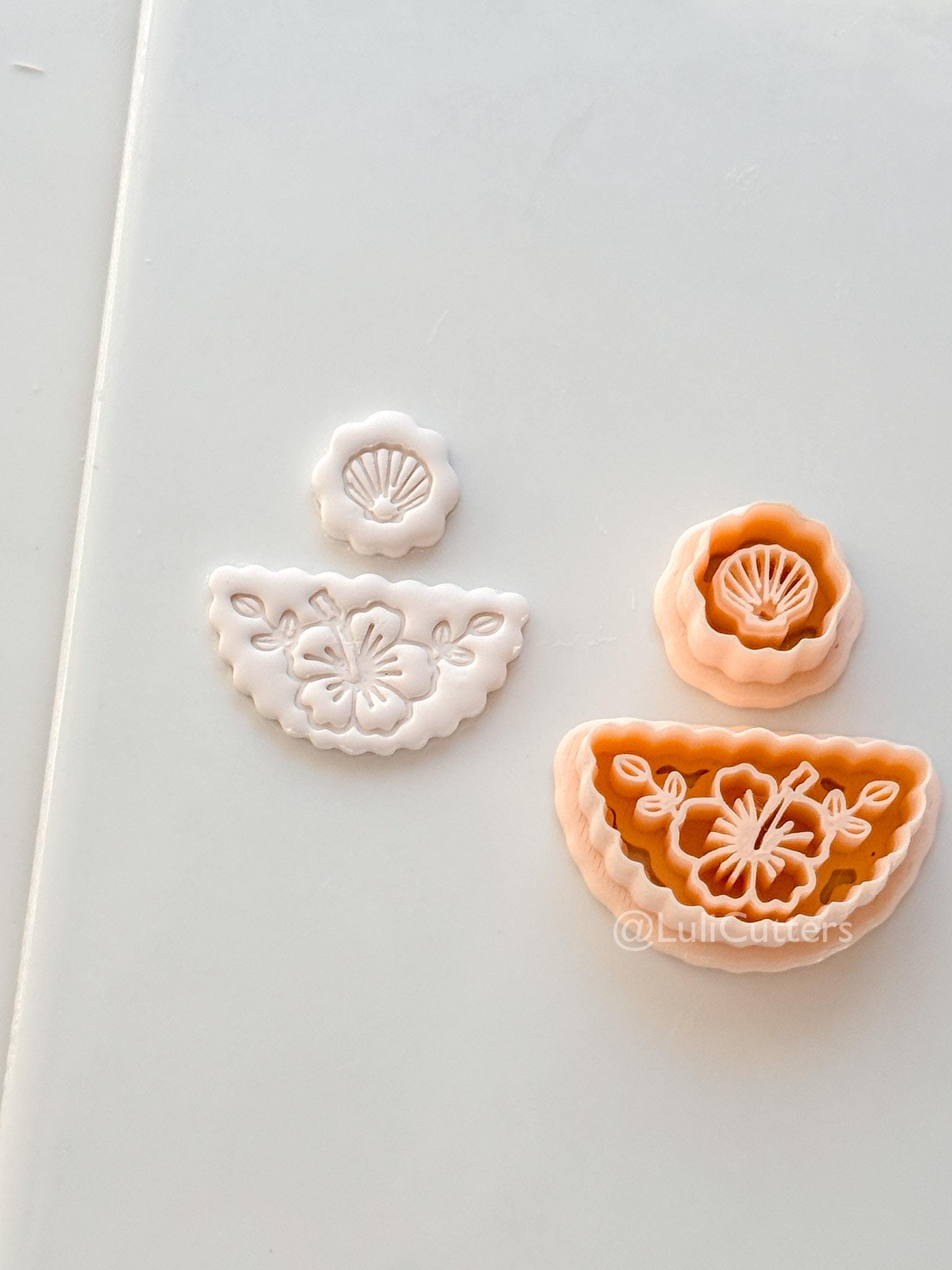 Coastal Bloom Earring Cutter: Floral Pattern for Polymer Clay