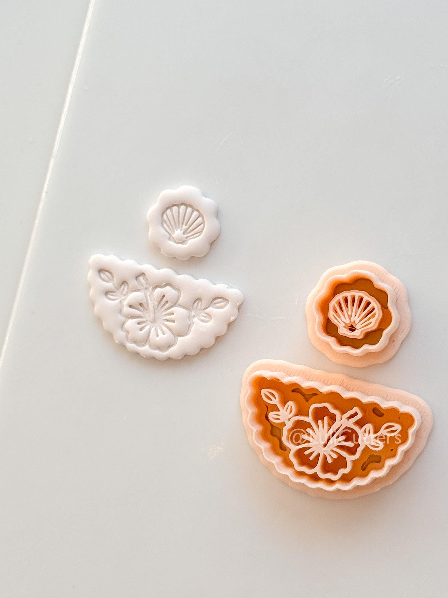 Coastal Bloom Earring Cutter: Floral Pattern for Polymer Clay