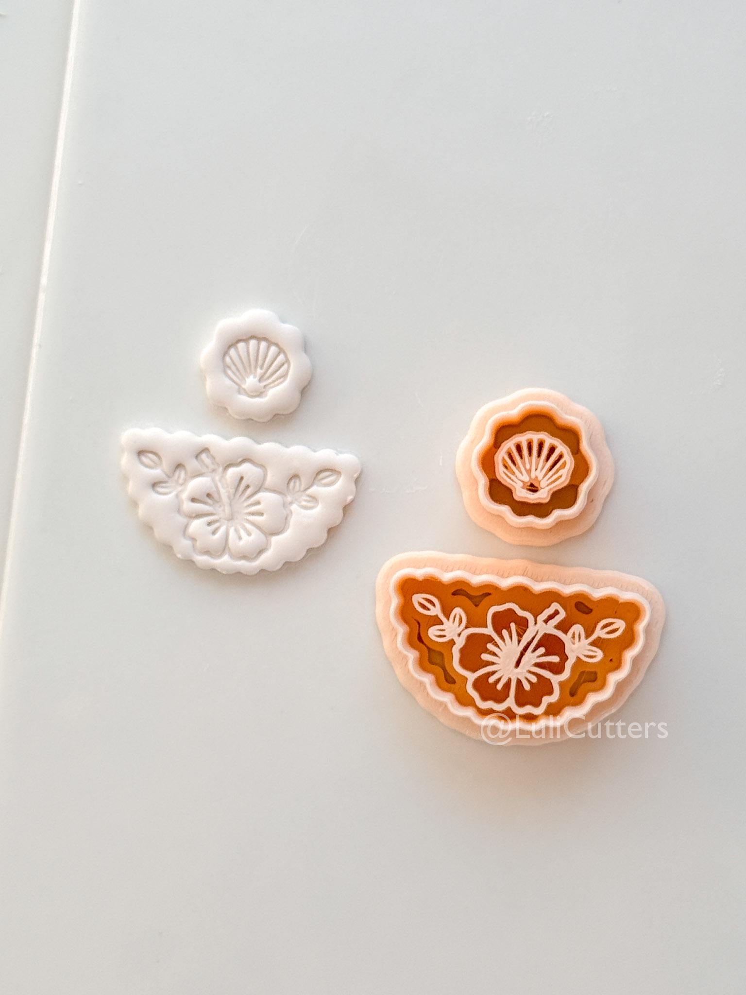 Coastal Bloom Earring Cutter: Floral Pattern for Polymer Clay