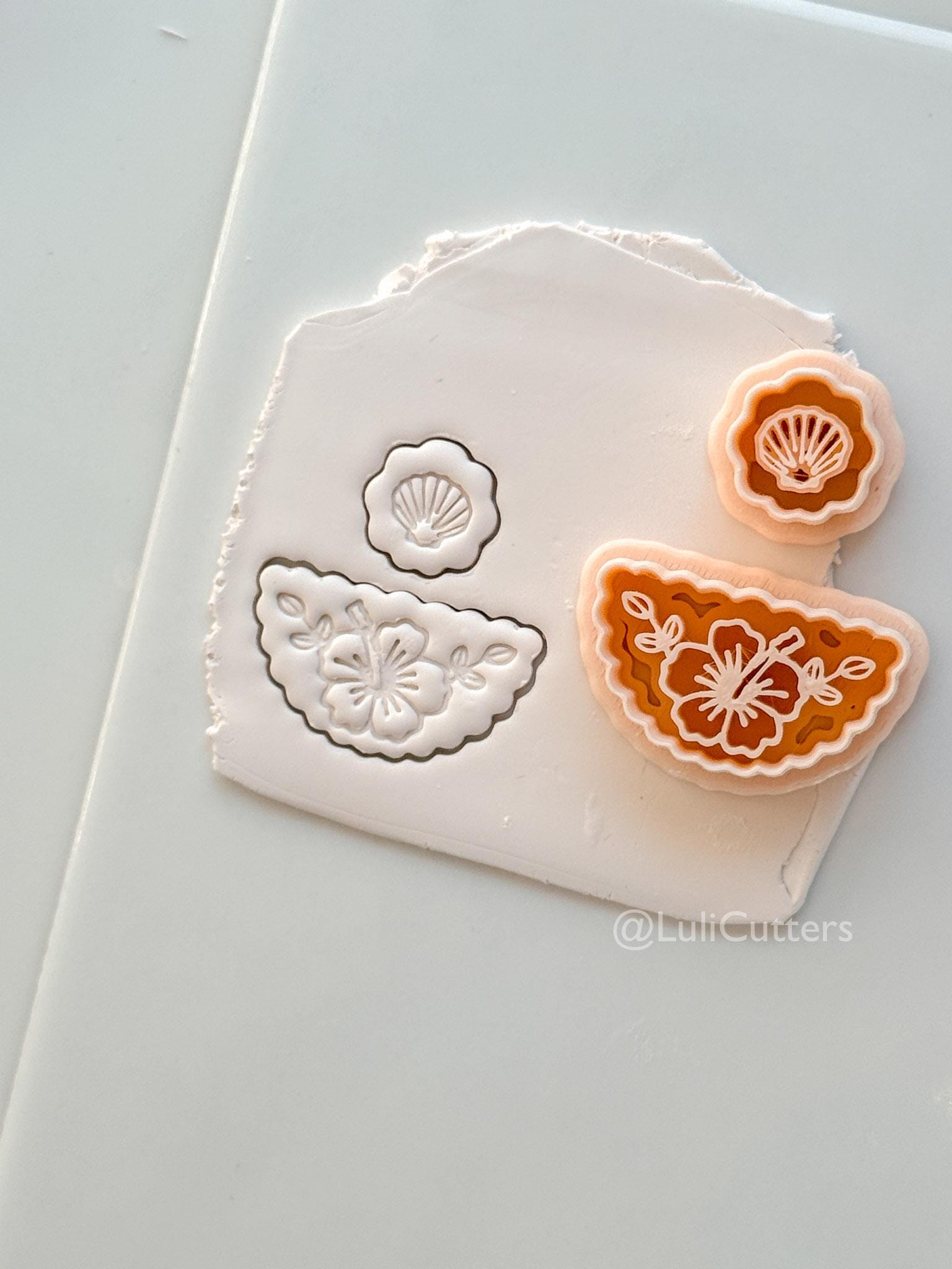 Coastal Bloom Earring Cutter: Floral Pattern for Polymer Clay