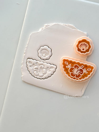 Coastal Bloom Earring Cutter: Floral Pattern for Polymer Clay