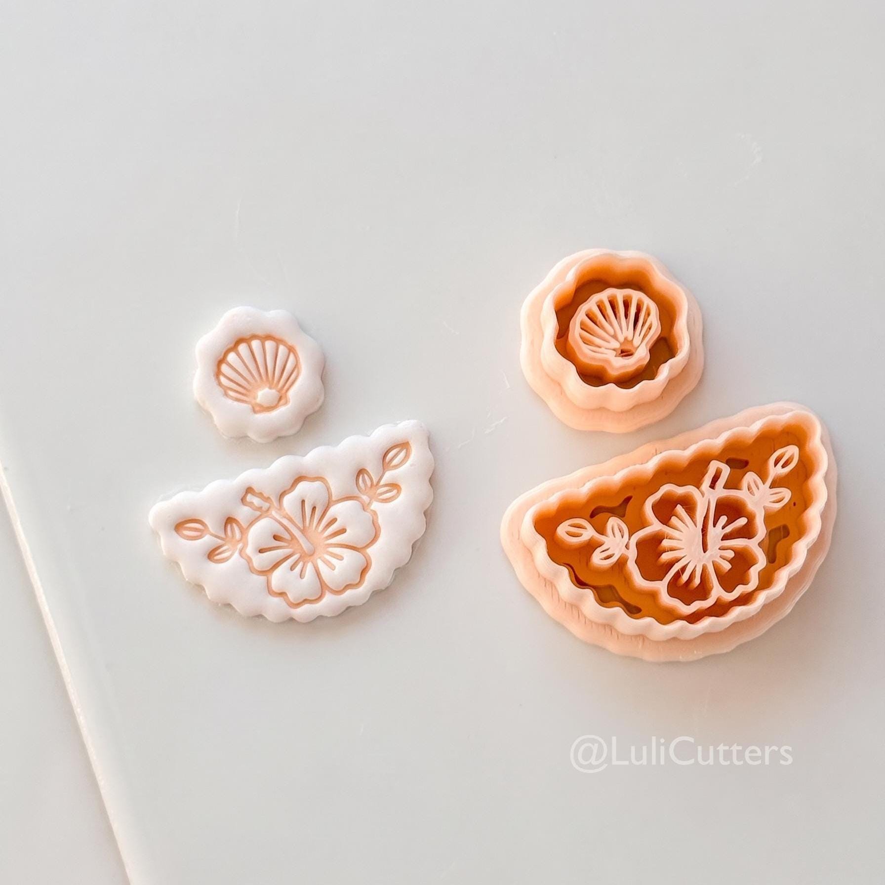 Coastal Bloom Earring Cutter: Floral Pattern for Polymer Clay