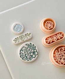 Tropical Trio Dangle Cutter: Tropical Flower Shell Earrings for Polymer Clay