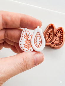 Blossom Papaya Cutter: Tropical Fruit Design for Polymer Clay
