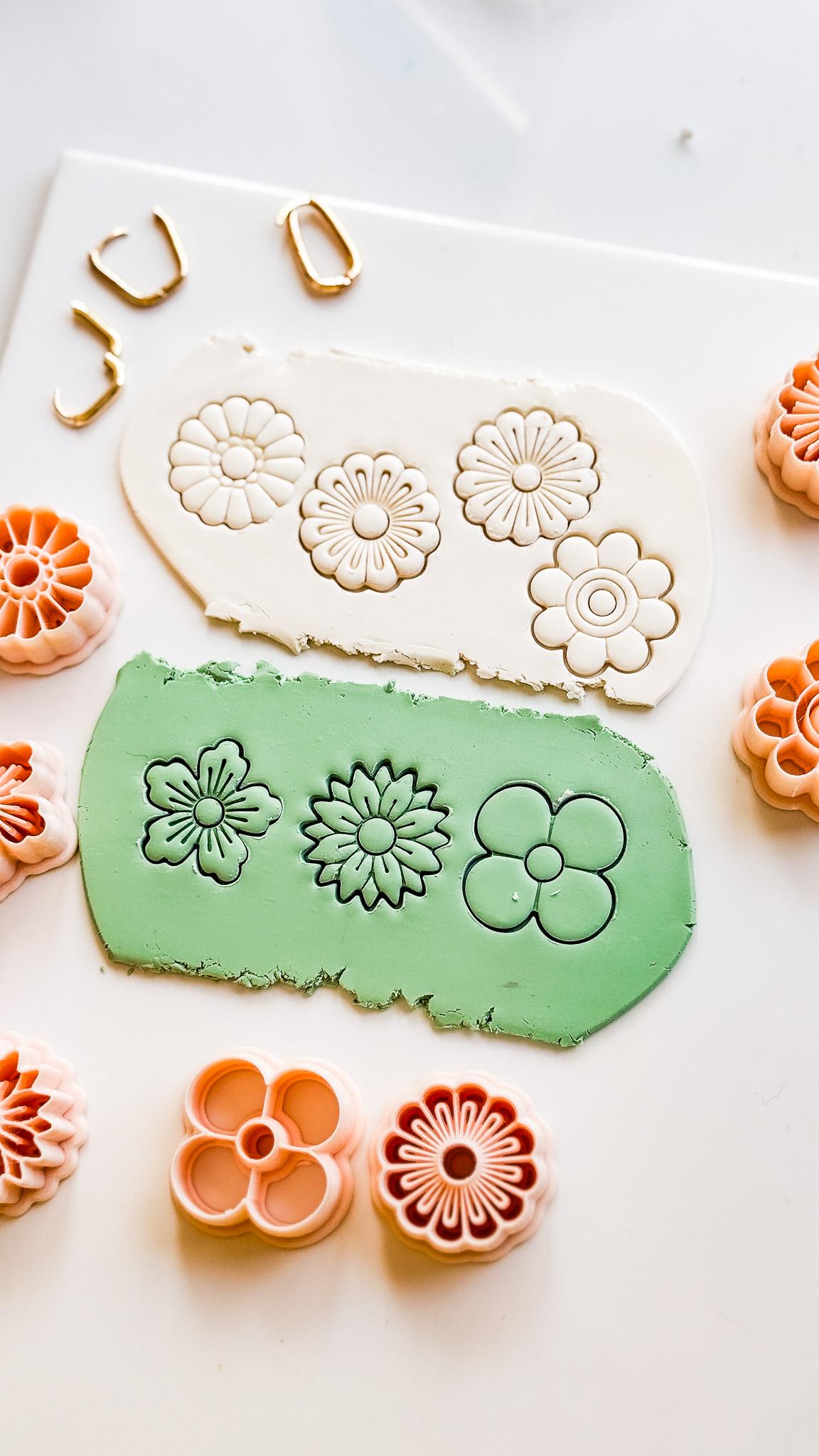 Floral Interchangeable Charm Cutters: Flower Petal Shapes for Polymer Clay