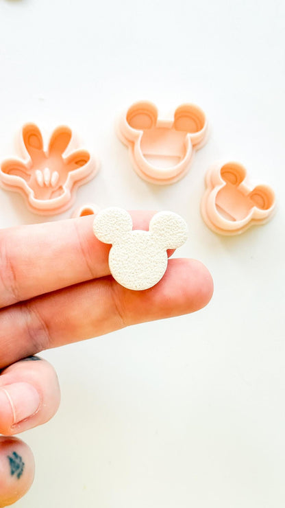 Mouse Stud Cutter: Classic Cartoon Character Shape for Polymer Clay