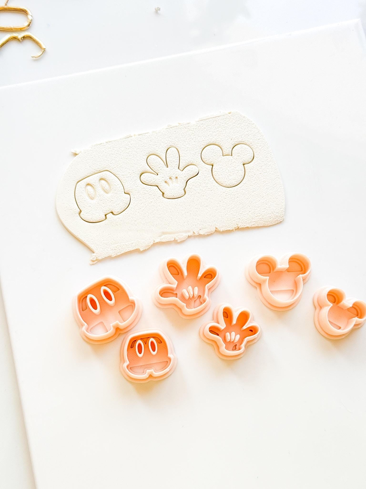Mouse Stud Cutter: Classic Cartoon Character Shape for Polymer Clay