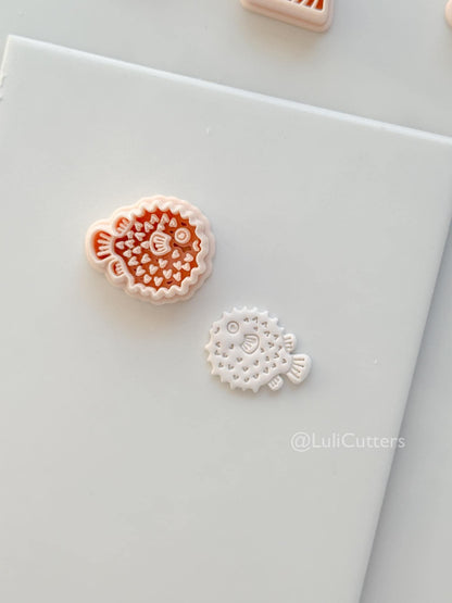Puffer Fish Cutter: balloon Marine Inspired Shape for Polymer Clay