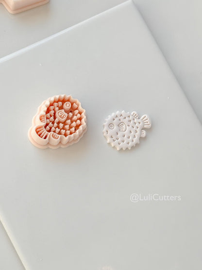 Puffer Fish Cutter: balloon Marine Inspired Shape for Polymer Clay