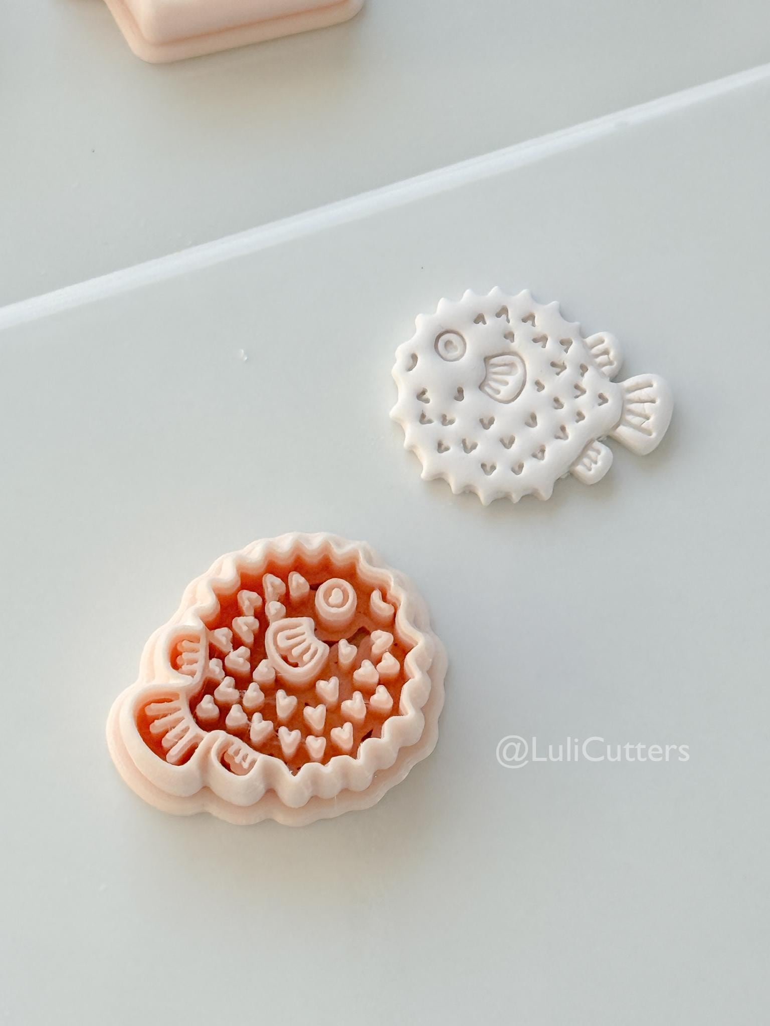 Puffer Fish Cutter: balloon Marine Inspired Shape for Polymer Clay