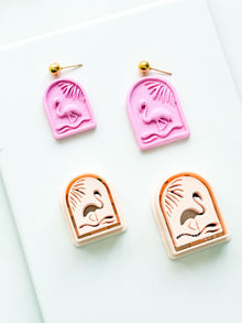 Flamingo Sunset Cutter: Tropical Palm Arch Shape for Polymer Clay
