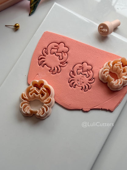 Love Crab Cutter: Heart Claw Coastal Shape for Polymer Clay