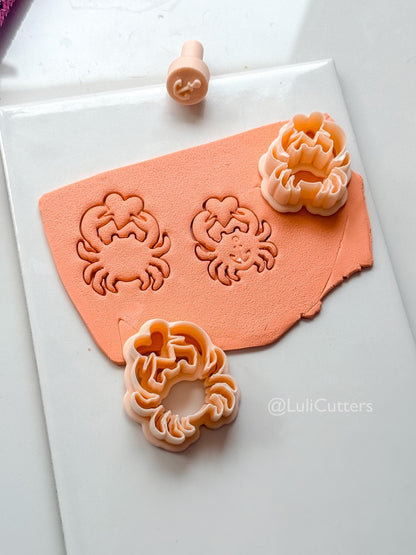 Love Crab Cutter: Heart Claw Coastal Shape for Polymer Clay