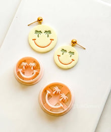 Palm Tree Smiley Cutter: Tropical Face Shape for Polymer Clay