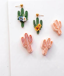 Ribbed Cactus Cutter: Desert Saguaro Shape for Polymer Clay