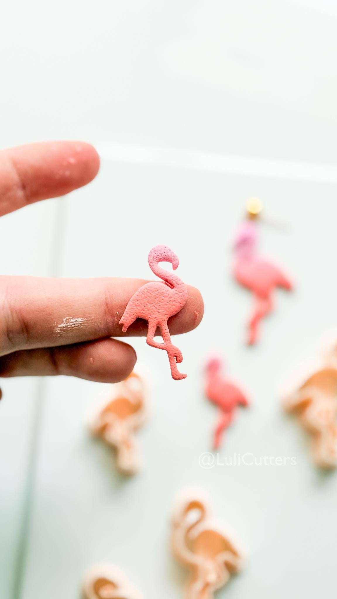 Minimal Flamingo Cutter: Tropical Bird Silhouette for Polymer Clay