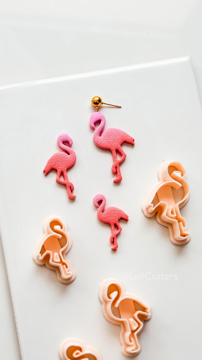 Minimal Flamingo Cutter: Tropical Bird Silhouette for Polymer Clay